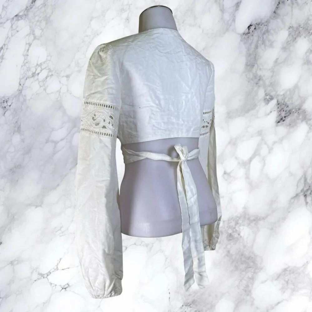 Tularosa Liz Wrap Top - White
